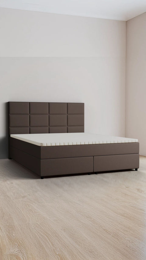 Bruin familie boxspringbed 240x220 cm