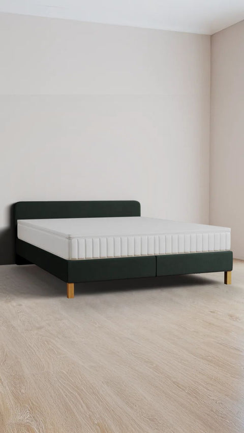 Groen tweepersoons boxspringbed 180x220 cm
