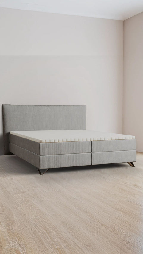 Grey family boxspring bed 280x220 cm